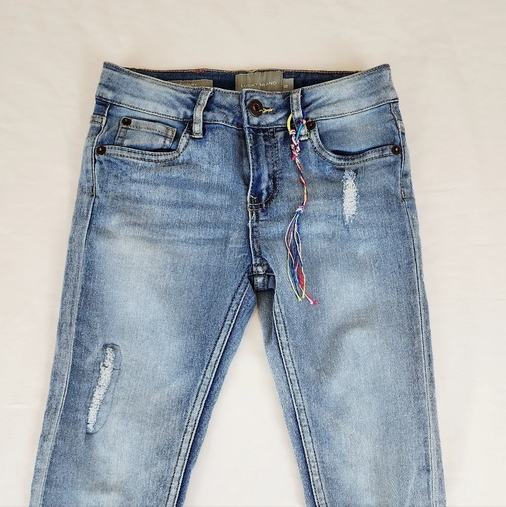 Lucky Brand Zoe Skinny Distressed Jeans Pants NEW